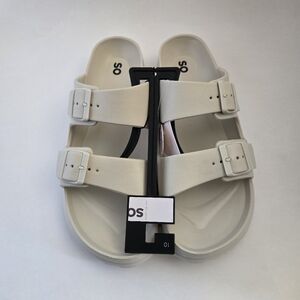 SO Passion Fruit Women's Slide Sandals Buckle Straps Foam Footbed Size 10